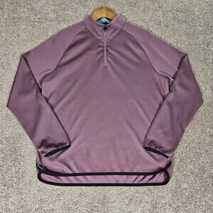 Rhone Sweatshirt Mens Medium Shadow Plum Founders Golf 1/4 Zip Performance